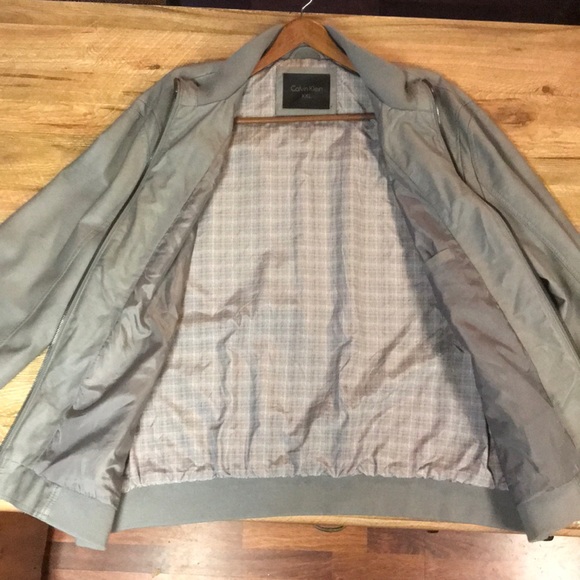 Calvin Klein faux leather motorcycle style jacket - Picture 2 of 6